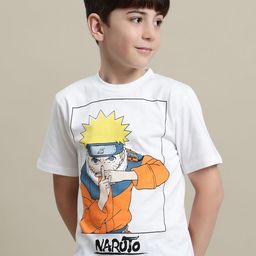 Kids Ville Boys Naruto Printed Pure Cotton T-Shirt-16