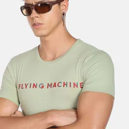 Flying Machine Rear Emblem Print T-Shirt-image-90