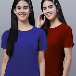 FBAR Pack Of 2 Bio-Wash Skin Friendly Pure Cotton T-shirts-image-75