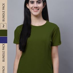 FBAR Pack Of 2 Knitted Regular Cotton T-shirts-image-12