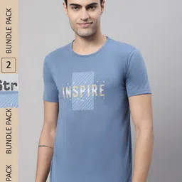 VIMAL JONNEY Pack Of 2 Typography Printed Cotton T-shirt-picture-9