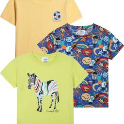 Anthrilo Boys Pack Of 3 Graphic Printed Cotton T-shirt-picture-30