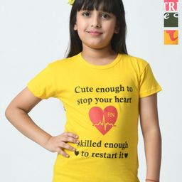BAESD Girls Typography 4 Printed T-shirt-image-31