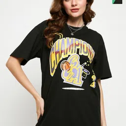 Skidlers Pack Of 2 Printed Cotton Oversized T-shirt-image-30