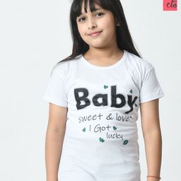 BAESD Girls Typography 2 Printed Applique T-shirt-picture-41