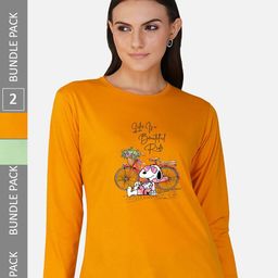 CHOZI Pack Of 2 Printed Cotton T-shirt-picture-42