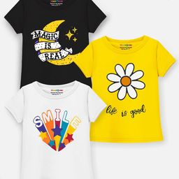 YK X Trampoline Girls Typography 3 Printed Applique T-shirt-image-80