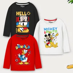 YK Disney Boys 3 Printed Applique T-shirt-image-101