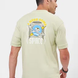 ZU Graphic Printed Round Neck Half Sleeve Cotton Oversized T-shirt-image-85