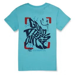 Palm Tree Boys Typography Printed Cotton T-shirt-image-17