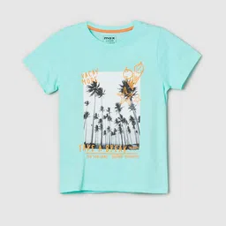 max Boys Tropical Printed Round Neck Cotton T-shirt-image-83
