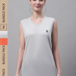 VIMAL JONNEY Pack Of 2 V-Neck Dri-FIT T-shirt-image-53