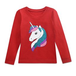 A T U N Girls Red Printed Applique T-shirt-image-80