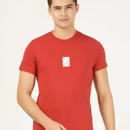 Wrangler Men Red Printed Regular Fit T-shirt-picture-2