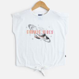 Allen Solly Junior Girls Graphic Print Extended Sleeves Cotton T-shirt-image-38