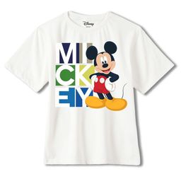 Wear Your Mind Boys Typography Mickey Mouse Printed Applique T-shirt-picture-41
