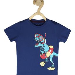 Peter England Boys Blue Printed T-shirt-picture-21