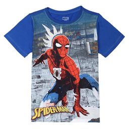 Marvel by Wear Your Mind Boys Blue Spiderman Printed T-shirt-image-57