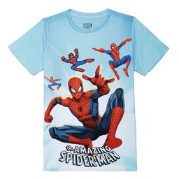 Marvel by Wear Your Mind Boys Blue Spiderman Printed T-shirt-image-20