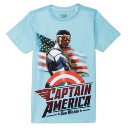 Marvel by Wear Your Mind Boys Blue Captain America Printed T-shirt-picture-35