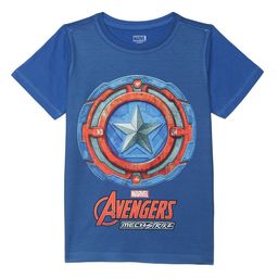 Marvel by Wear Your Mind Boys Blue Avengers Printed Applique T-shirt-image-86
