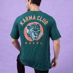 Bukkl Men Graphic Printed Round Neck Oversized T-shirt-image-33