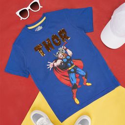 Pantaloons Junior Boys Thor Printed Embellished detail T-Shirt-image-15
