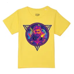 Wear Your Mind Boys Thor Printed Round Neck Short Sleeves Cotton Regular T-shirt-image-79