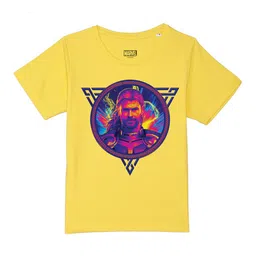 Wear Your Mind Boys Thor Printed Round Neck Short Sleeves Cotton Regular T-shirt-image-83