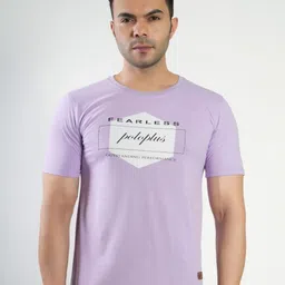Polo Plus Men Typography Printed Bio Finish Applique T-shirt-image-26