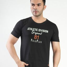 Polo Plus Men Typography Printed Bio Finish Applique T-shirt-image-38