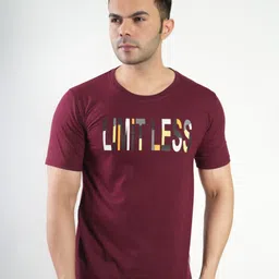 Polo Plus Men Typography Printed Bio Finish Applique T-shirt-image-36