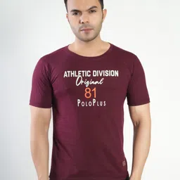 Polo Plus Men Typography Printed Bio Finish Applique T-shirt-image-60