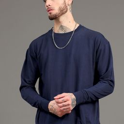 SILISOUL Drop Shoulder Sleeves Pure Cotton Oversized Pullover Sweatshirt-image-109