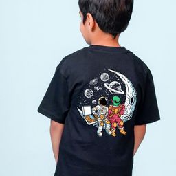 NUSYL Boys Graphic Printed Drop Shoulder Sleeves Oversized T-shirt-picture-36