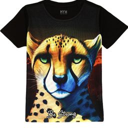 Wear Your Mind Boys Black Printed Applique T-shirt-image-89