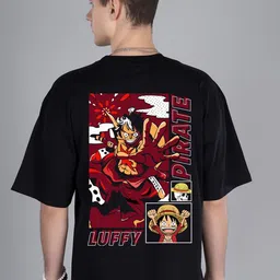 PRONK Round Neck Short Sleeves Printed cotton T-shirt-image-107