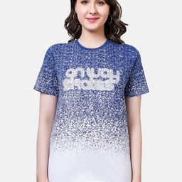 NUEVOSDAMAS Typography Printed Cotton T-shirt-image-46