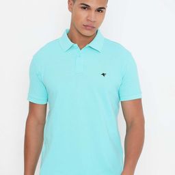 FRENCHIE Polo Collar Short Sleeves Cotton Casual T-shirt-image-4
