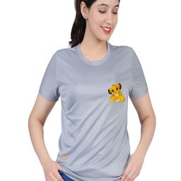 TAJNAN Women Polo Collar Applique T-shirt-image-74