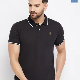 THE MILLION CLUB Men 2 Polo Collar Applique T-shirt-image-25