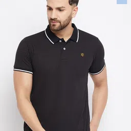 THE MILLION CLUB Men 2 Polo Collar Applique T-shirt-image-67