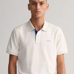 GANT Men Solid Polo Collar Pique Cotton T-shirt-image-12