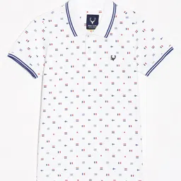 Allen Solly Junior Boys Geometric Printed Polo Collar T-shirt-image-67