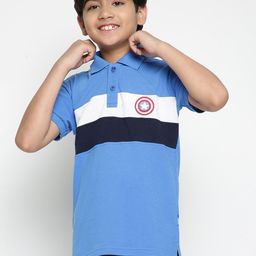 Lil Tomatoes Boys Colorblocked Polo Collar Cotton T-shirt-image-29