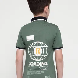 Octave Boy Typography Printed Polo Collar T-shirt-image-68