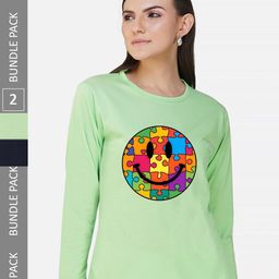 CHOZI Pack Of 2 Graphic Printed Cotton T-shirt-picture-41