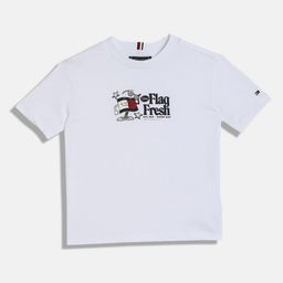 Tommy Hilfiger Boys Typography Printed Round Neck Cotton T-shirt-image-43