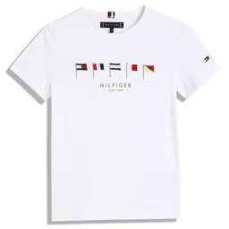 Tommy Hilfiger Boys Typography Printed Round Neck Cotton T-shirt-image-101
