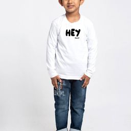 Friskers Boys White Typography Applique T-shirt-image-50